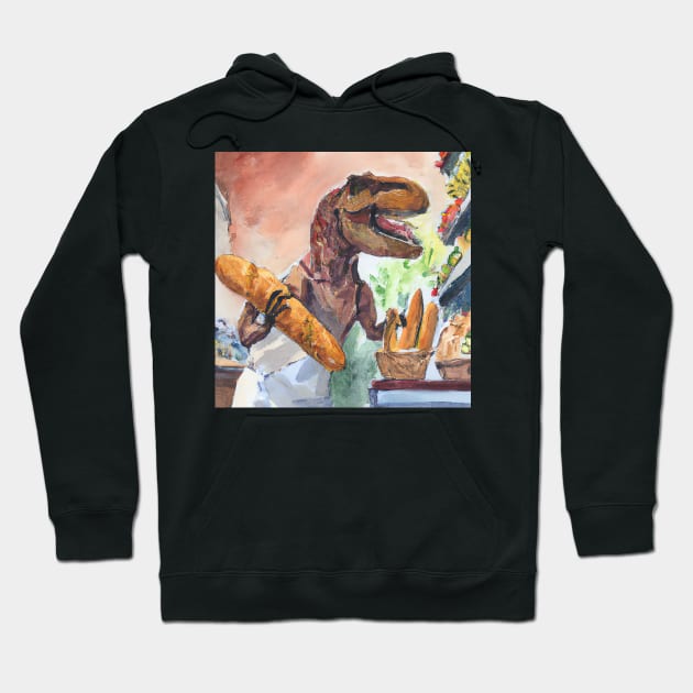 A Baguette King Hoodie by TrexAmbassador